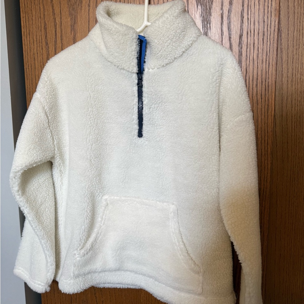 J. Crew Cream Sherpa Turtleneck Sweater